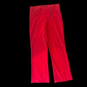 One 5 One Red Wide-Leg Pants